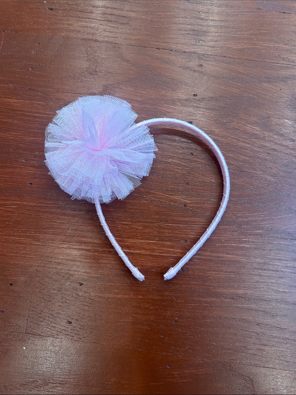 Gymboree Light Pink Tulle Pom Headband